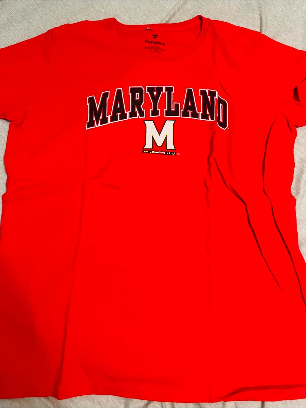 Fanatics Red Crew Neck Logo Tee